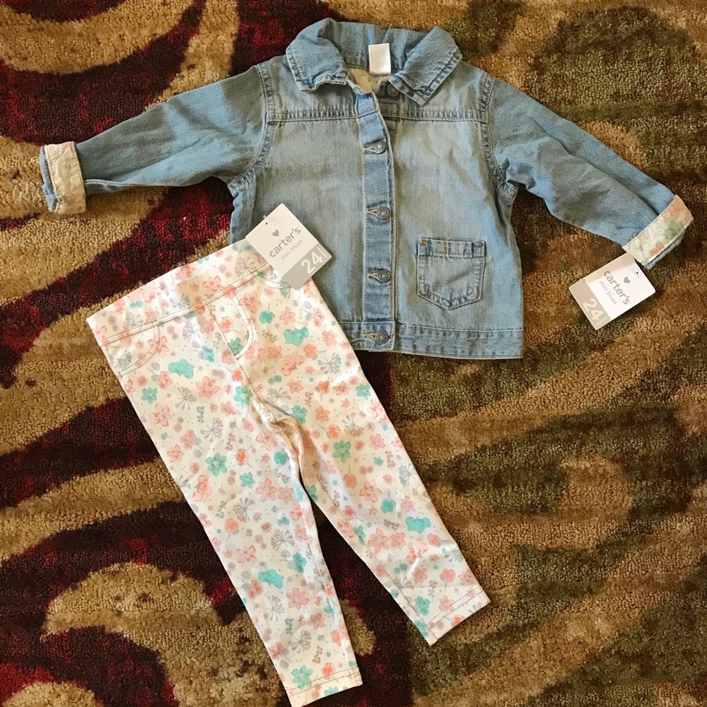 🌸Carter’s jean jacket with match pants🌸